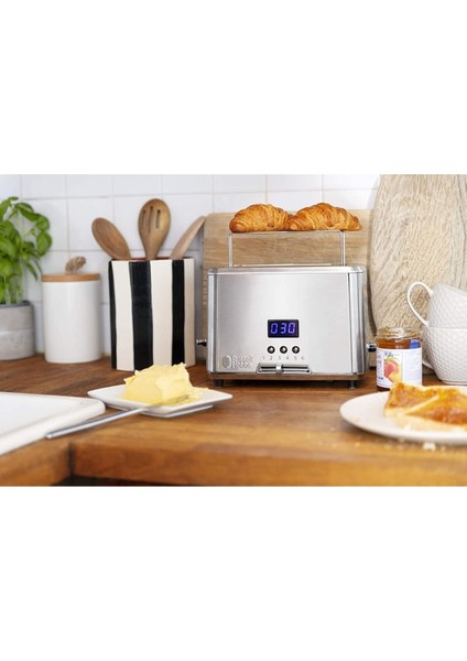 Beyaz Kompakt Ekmek Kızartma Makinesi, Pratik ve Şık Tasarım