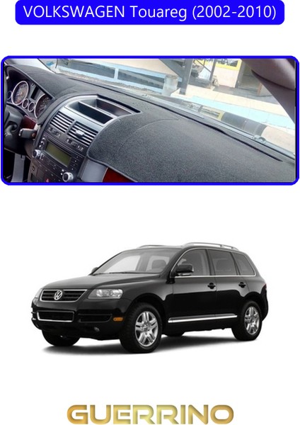 Volkswagen Touareg (2002-2010) ;torpido Koruma Halısı Mavi Kenar