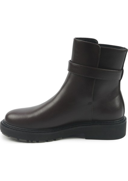 Dessın 5pr Kahverengi Kadın Düz Bot modelleri