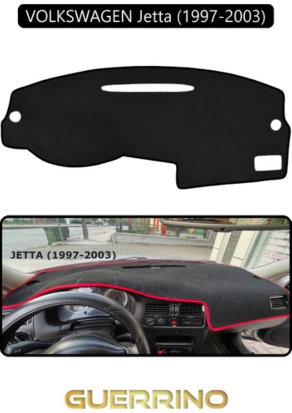 Volkswagen Jetta (1997-2003) Torpido Koruma Halısı Siyah Kenar