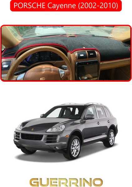Porsche Cayenne (2002-2010) - (955 / 957; )Torpido Koruma Halısı Kırmızı Kenar