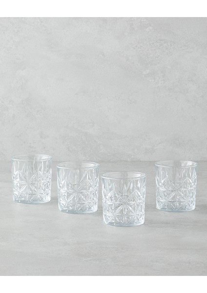 Şeffaf 4'lü Cam Bardak Seti, 230 Ml, Şık ve Kullanışlı Tasarım