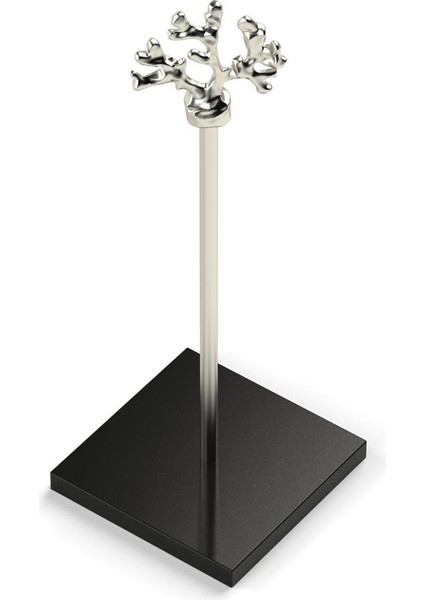 Şık Siyah Kompozit Granit Mermer Kağıt ve Peçetelik, Metal Saplı