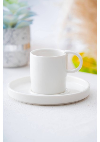 6 Kişilik Beyaz Kahve Fincanı Takımı, 90 Ml, Şık ve Kullanışlı Set modelleri