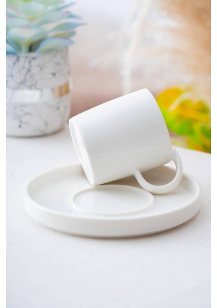 6 Kişilik Beyaz Kahve Fincanı Takımı, 90 Ml, Şık ve Kullanışlı Set indirimleri