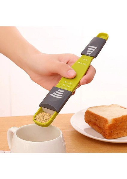Ayarlanabilir Gıda Ölçüm Kaşığı, Şeker, Tuz, Kahve, Un, Sporcu Gıda Terazisi