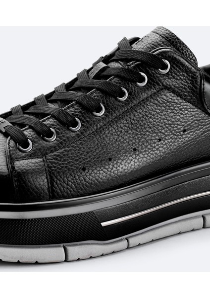 Erkek Siyah %100 Deri Esnek Taban Hafif Casual Ayakkabı A52Y8017 modelleri