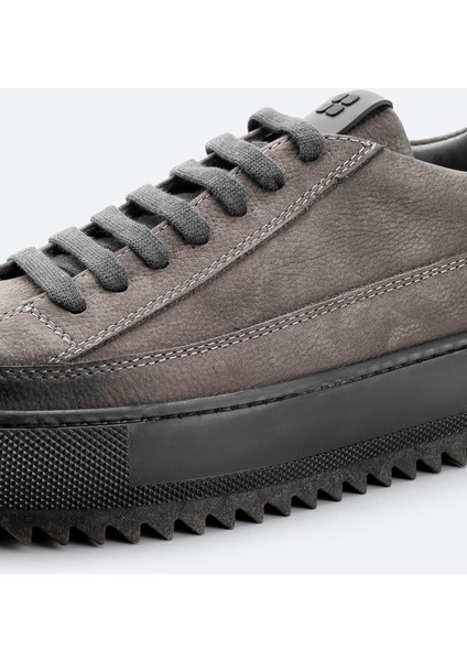 Erkek Antrasit %100 Deri Esnek Taban Hafif Casual Ayakkabı A52Y8023