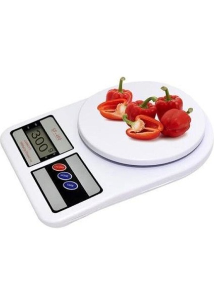 Dijital Hassas Mutfak Tartısı, 10KG, Beyaz, Doğru ve Güvenilir Ölçüm