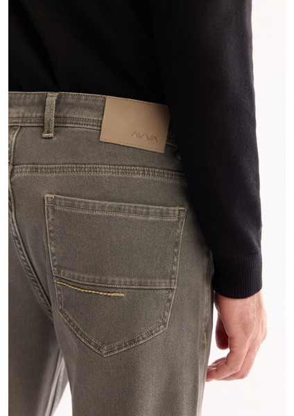 Erkek Gri Klasik Bel Pamuklu Eskitme Yıkamalı Madrid Comfort Slim Fit Jean Pantolon A52Y3516 fırsatları