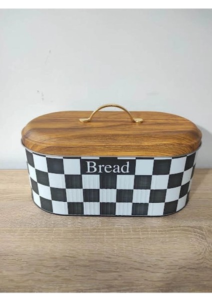 Kahverengi Bambu Görünümlü Metal Ekmeklik Kapaklı Şık Tasarım modelleri