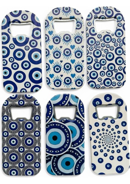 Çok Renkli Nazar Boncuklu Buzdolabı Magnet Seti, 6'lı Açacak Magnetleri fiyatları