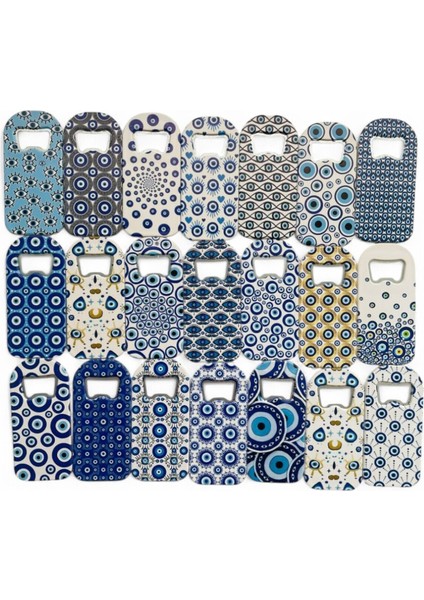 Çok Renkli Nazar Boncuklu Buzdolabı Magnet Seti, 6'lı Açacak Magnetleri indirimleri