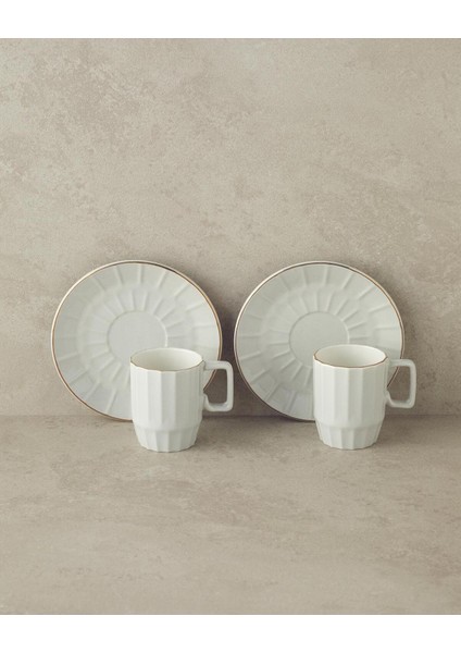 Şık 80 ml Beyaz Kahve Fincan Takımı, Zarif ve Kullanışlı Tasarım, Uzun Ömürlü Kullanım modelleri
