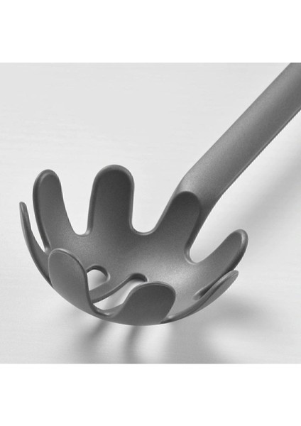 Pratik 5'li Mutfak Seti: Spatula, Kaşık, Kepçe, Makarna Kaşığı, Maşa Gri