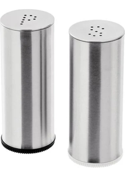 Paslanmaz Çelik Tuzluk ve Karabiberlik, 7 Cm, 2 Parça, Şık ve Dayanıklı