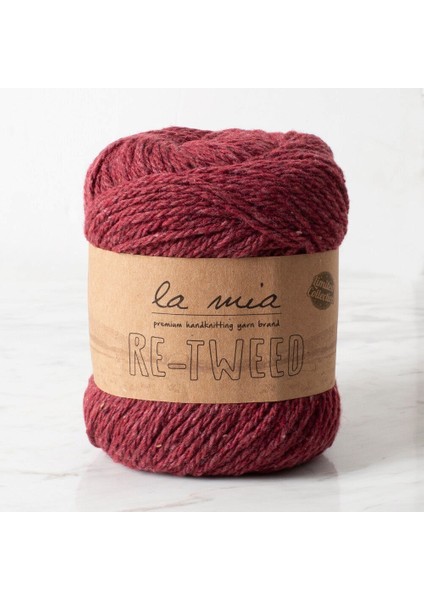 La Mia Re-Tweed Bordo Melanj El Örgü Ipi - L189 - 34402