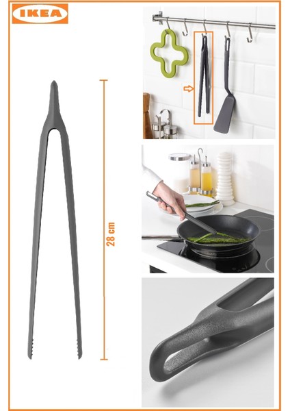 Gri 5 Parça Kaşık ve Kepçe Seti, Dayanıklı ve Şık Mutfak Gereçleri