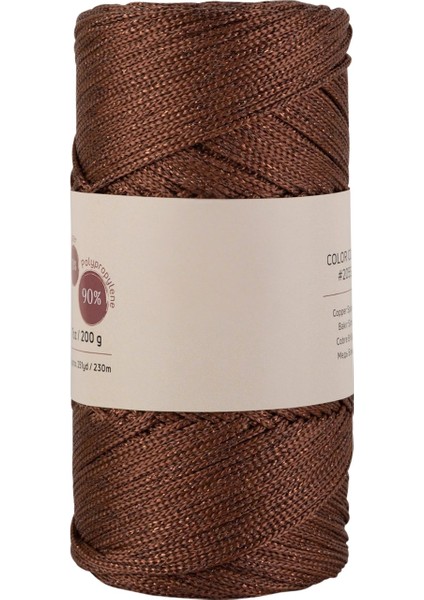 Makrome Ipi 3mm Polyester Kahve Simli