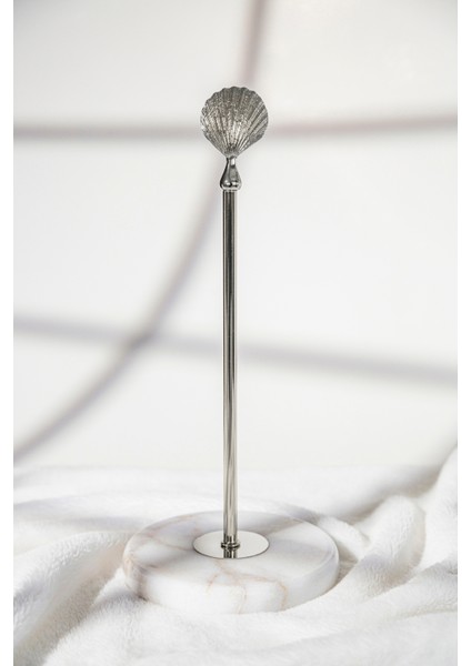 Mermer Tabanlı Deniz Kabuğu Figürlü Şık Kağıt Havluluk, Dekoratif ve Kullanışlı Tasarım