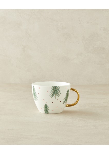 Kırmızı-Yeşil 430 ml Porselen Kupa, Şık ve Dayanıklı Tasarım