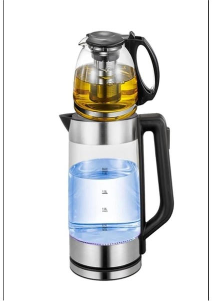 Cam Demlik ve Kettle Seti, Siyah, Dayanıklı ve Şık Tasarım fiyatları