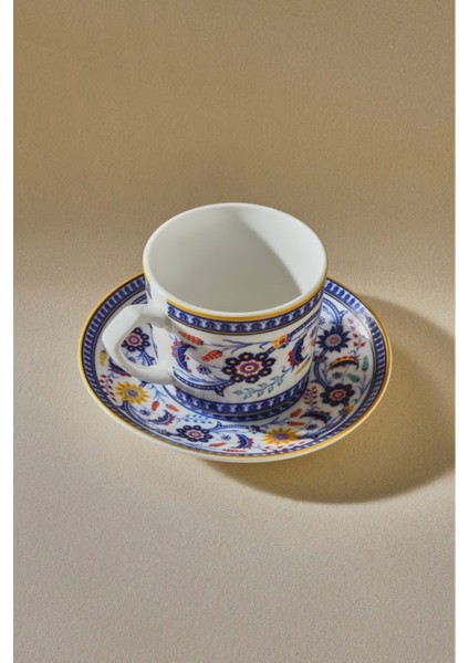 Iki Kişilik 80 ml Ihlamur Temalı Kahve Fincanı Takımı, Şık ve Kullanışlı Tasarım indirimleri