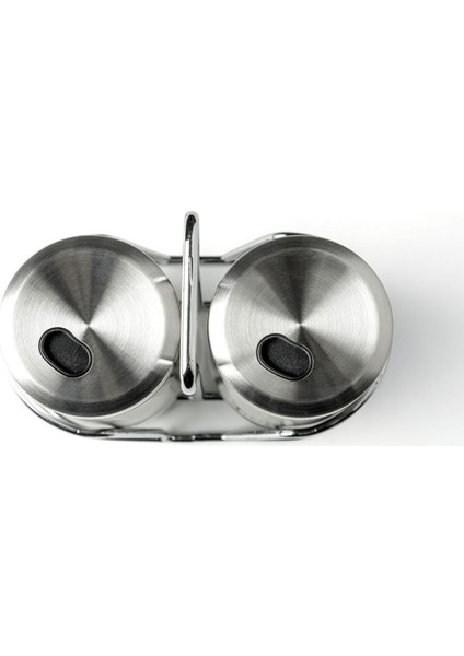 Gri Renkli 2'li Standlı Baharatlık Seti, Şık ve Kullanışlı Mutfak Aksesuarı