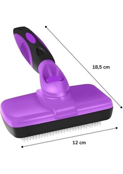 Buffer® Otomatik Temizlenebilen Tuşlu Pratik Kedi Köpek Tüy Toplama Fırçası
