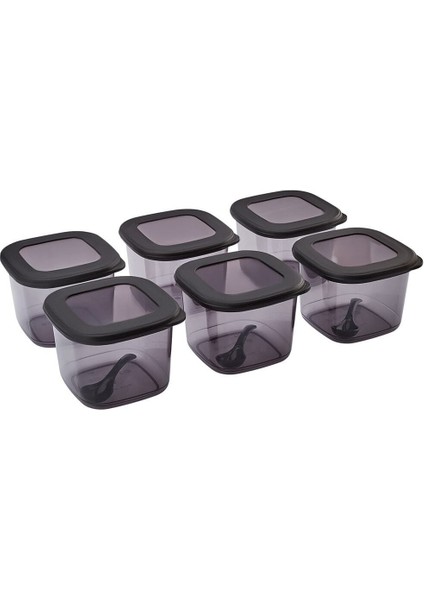 Gri Renkli 6'lı Baharat Seti, Hediye Kaşık ile Şık ve Kullanışlı Tasarım fırsatları