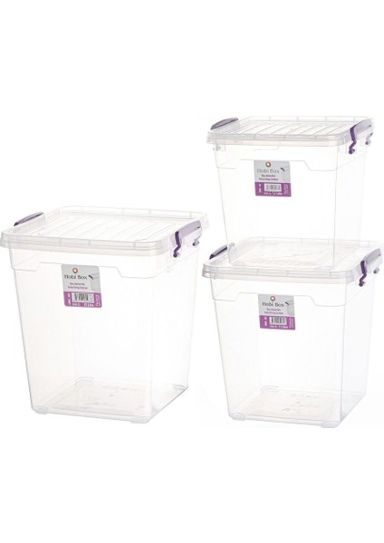 Dikey Saklama Kabı 3'lü Set, 7,7-11-15 L, Turuncu, Pratik ve Şık Depolama Çözümü