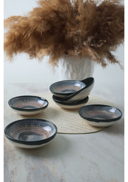 Renkli Halka Sosluk ve Çerezlik Seti, 13 Cm, 6'lı Paket