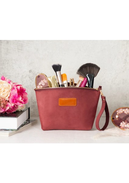 Luna Kadın Seyahat Kozmetik Bakım Makyaj Çantası Organizer Bordo fiyatları