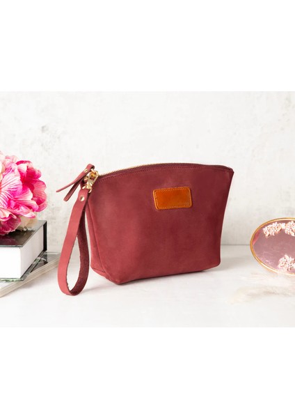Luna Kadın Seyahat Kozmetik Bakım Makyaj Çantası Organizer Bordo modelleri