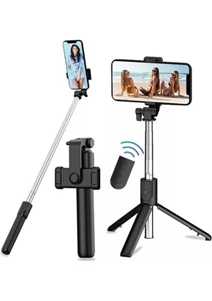 LED Işıklı Bluetooth Kumandalı Selfie Çubuğu & Masa Üstü Tripod Telefon Tutucu indirimleri
