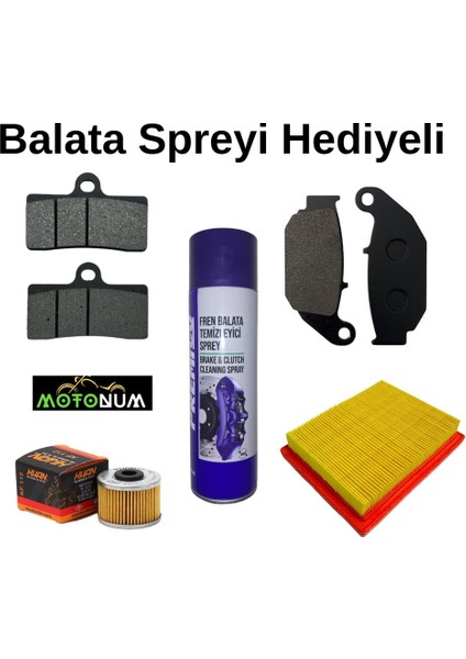 Cf Moto Nk 250 2022 Sonrası Ön Arka Fren Balata Takımı ve Filtre Seti