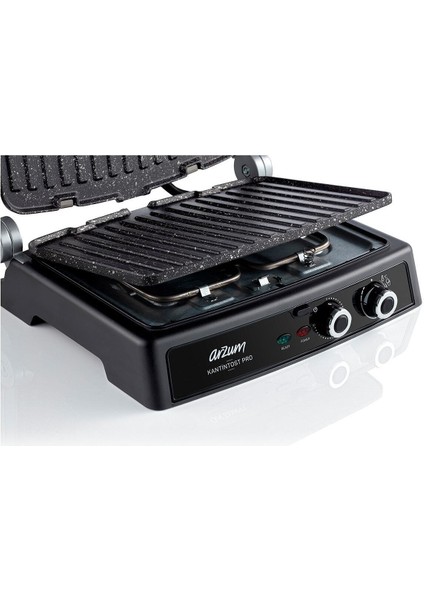 6 Dilim Kapasiteli 2000W Izgara ve Tost Makinesi, Inox, Gri indirimleri