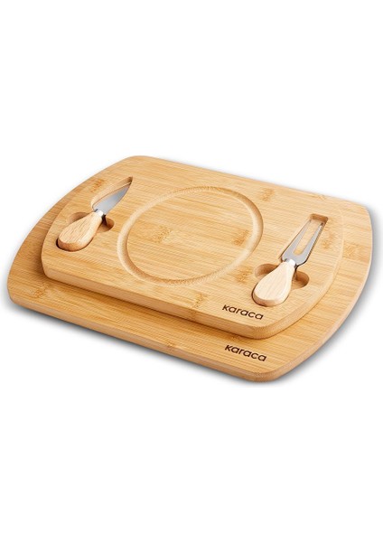 Bambu Kesme ve Sunum Tahtası 2'li, 28/33 Cm, Şık ve Dayanıklı Tasarım fırsatları