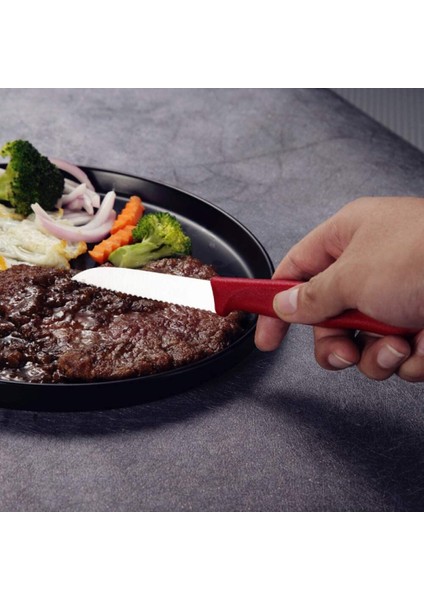 Kırmızı 8cm Testere Ağızlı Soyma Bıçağı, Pratik ve Şık Mutfak Gereci