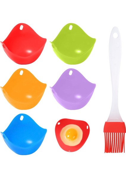 Yumurta Kalıbı, Silikon, Halka Standlı, Yapışmaz, 4'lü, Sağlıklı Pişirme, Mutfak Gereci