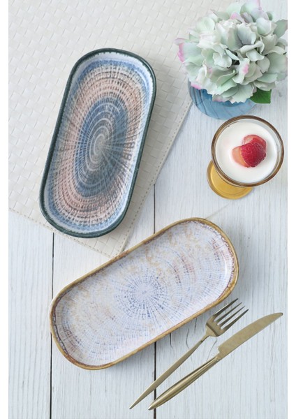 Çok Renkli Kayık Tabaklar 26 Cm, 2'li Set fırsatları