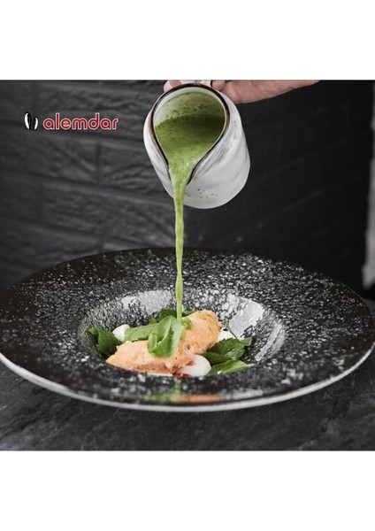 28 cm Siyah Seramik Makarna Tabağı, Şık ve Dayanıklı Tasarım