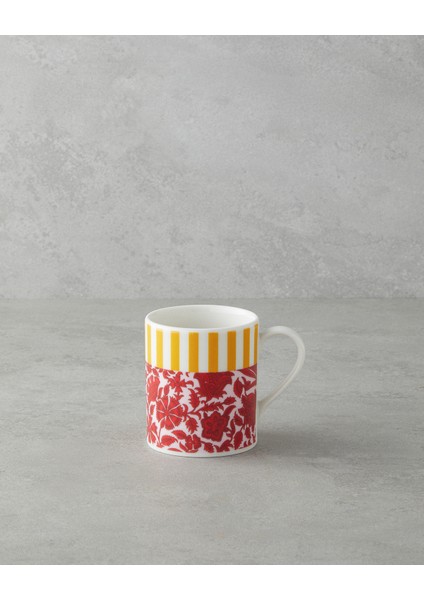 290 ml Pembe-Sarı Seris Bone Porselen Kupa, Şık ve Kullanışlı Tasarım