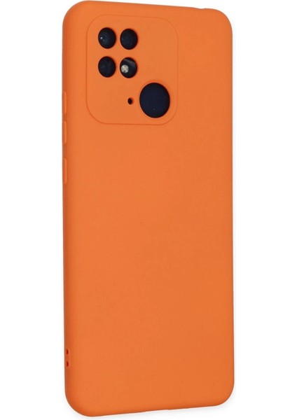 Xiaomi Redmi 10C Kılıf Nano Içi Kadife Silikon - Turuncu modelleri