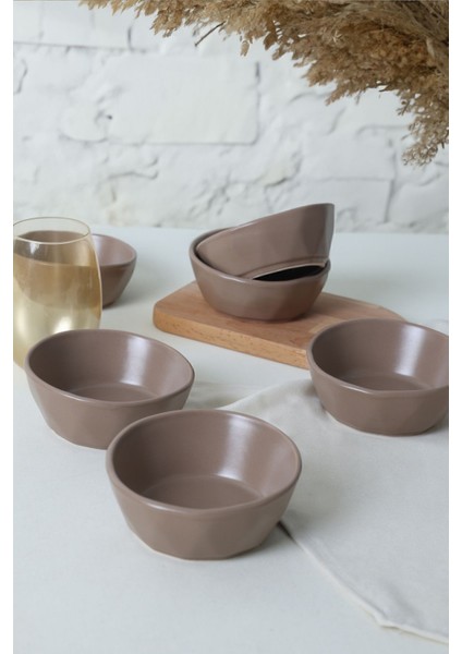 Taupe Kristal Çerezlik ve Sosluk Seti, 12 Cm, 6'lı fiyatları