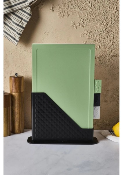 Yeşil Çok Renkli 4 Parça Standlı Kesme Tahtası Seti modelleri