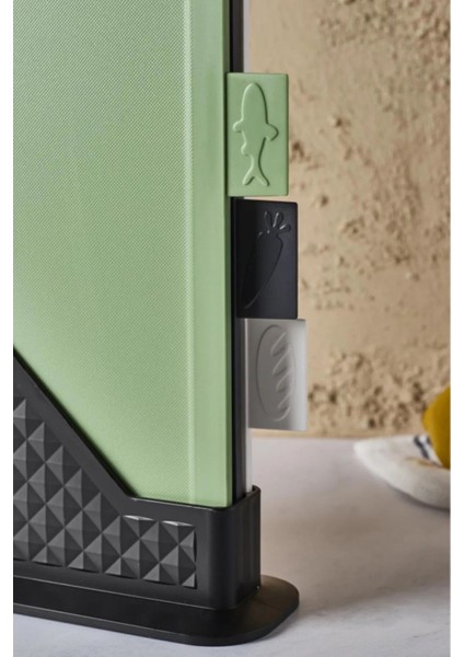 Yeşil Çok Renkli 4 Parça Standlı Kesme Tahtası Seti indirimleri