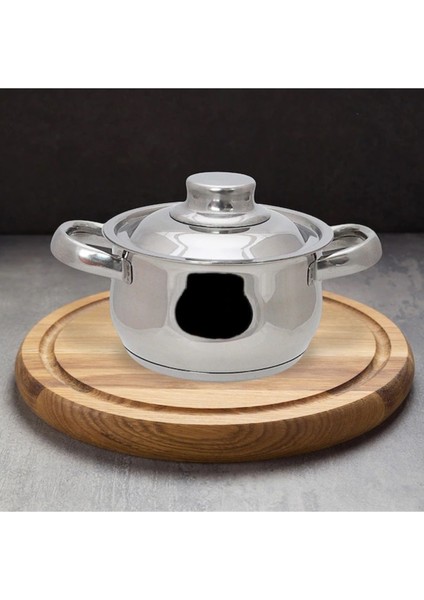 14 cm Mini Güveç Tencere, Mama ve Sos Için Kullanışlı, Beyaz Renk