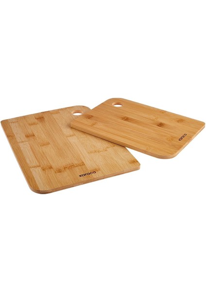 Bambu Kesme Tahtası Çift Seti, 28/33 Cm, Kahverengi