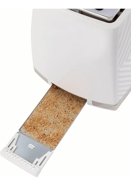 2 Dilim Ekmek Kızartma Makinesi, Beyaz, Pratik ve Şık Tasarım